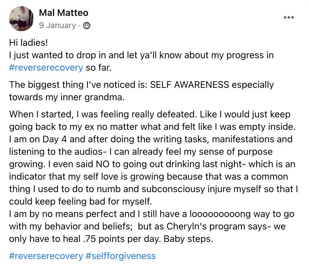 Mal Reverse Recovery Testimonial